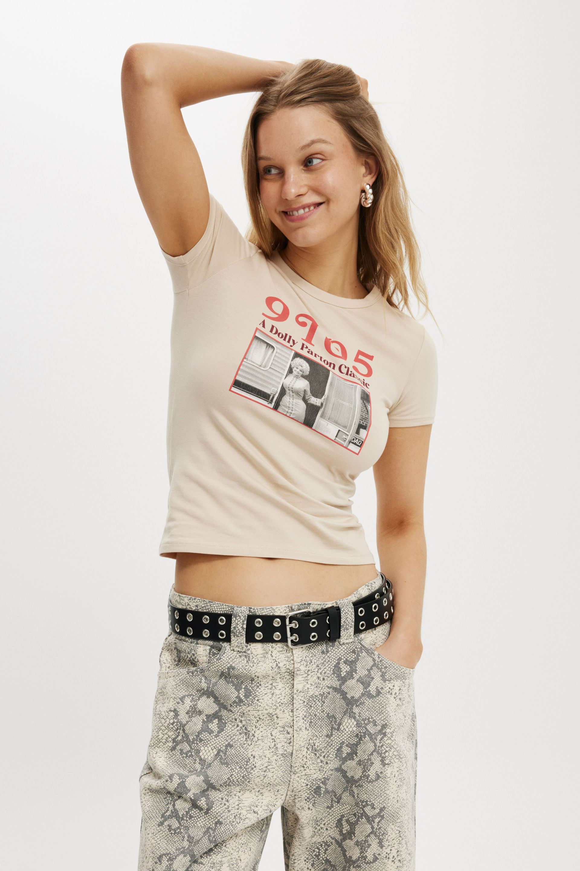 Dolly Parton Fitted Graphic Longline Tee