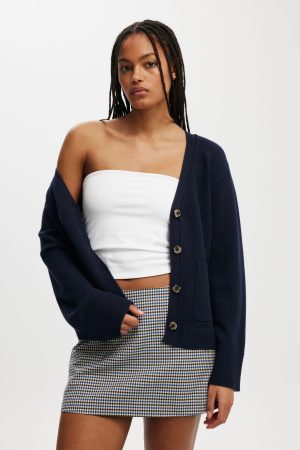 Lux V Neck Pocket Cardigan