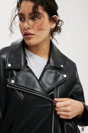 Roman Faux Leather Biker Jacket