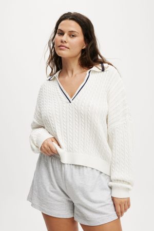 Coco Cotton Long Sleeve Polo