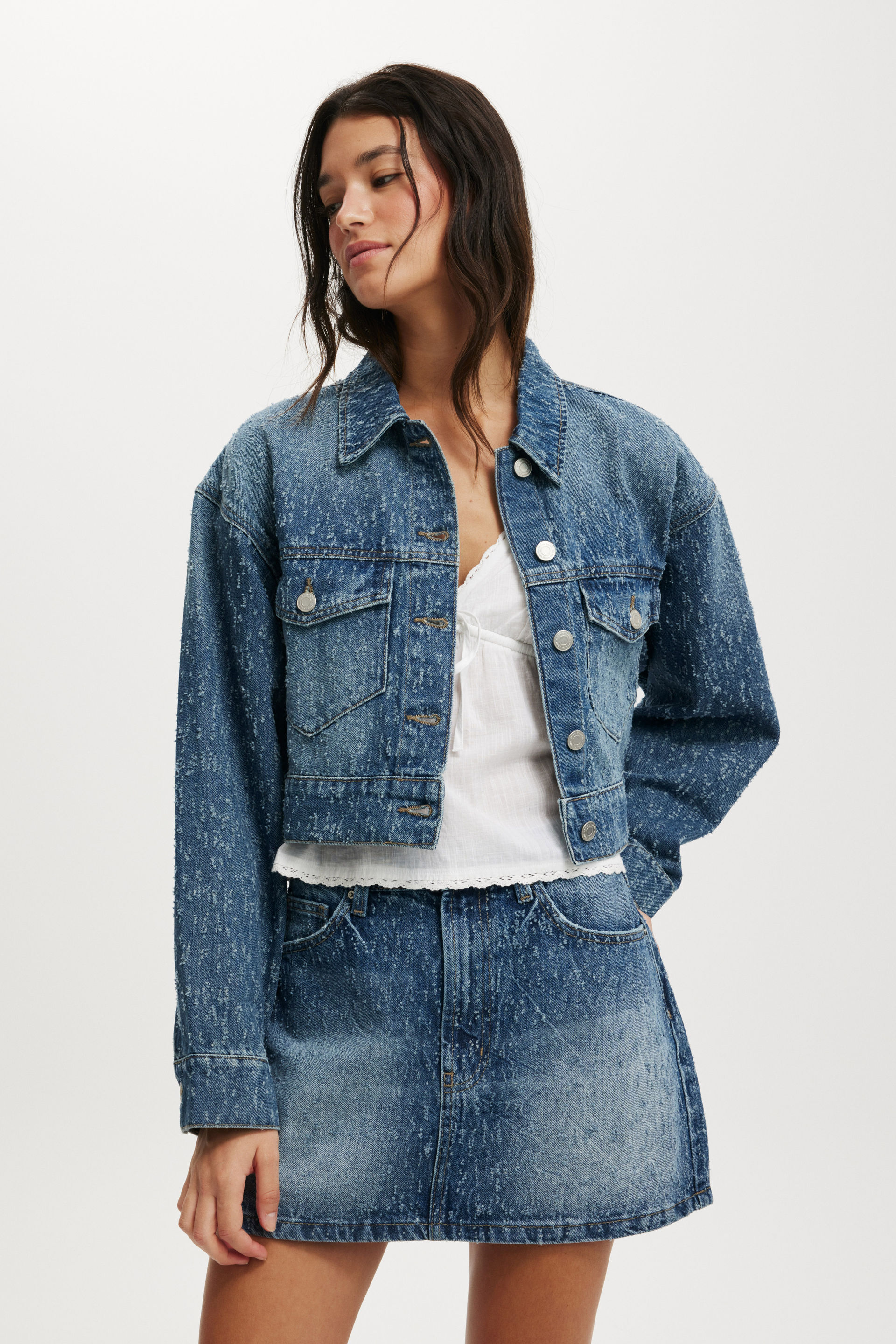 Cropped Denim Jacket