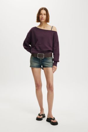 Off Shoulder Sweatshirt
