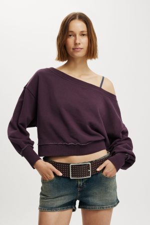 Off Shoulder Sweatshirt