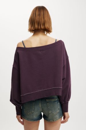 Off Shoulder Sweatshirt