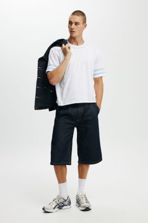 Cropped Fit Panel T-Shirt