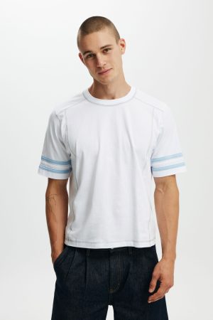 Cropped Fit Panel T-Shirt