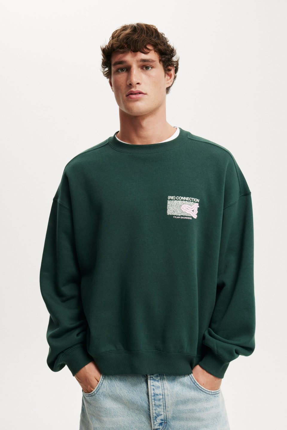 Tylah Saunders Box Fit Crew Sweater