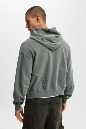 Cropped Zip Up Hoodie