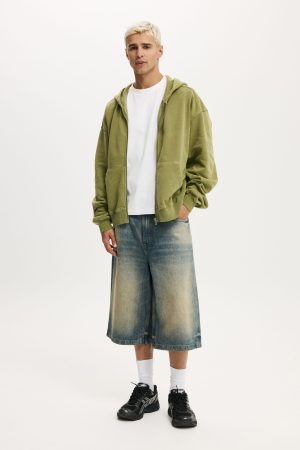 Cropped Zip Up Hoodie