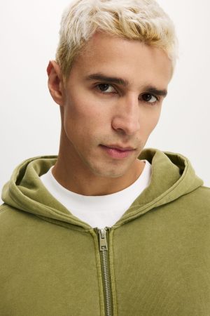 Cropped Zip Up Hoodie