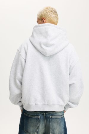 Cropped Zip Up Hoodie