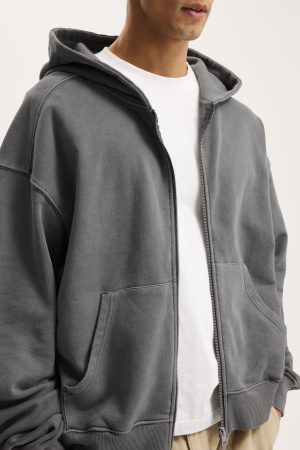 Cropped Zip Up Hoodie