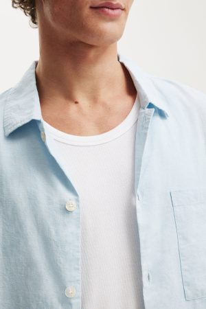 Eli Linen Blend Short Sleeve Shirt