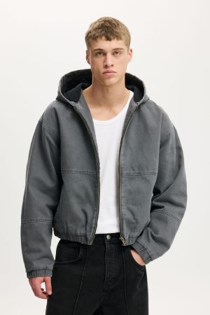 Cropped Hooded Bomber