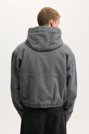 Cropped Hooded Bomber