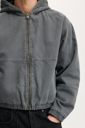 Cropped Hooded Bomber