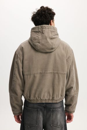 Cropped Hooded Bomber