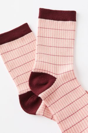 Grid Pattern Crew Sock