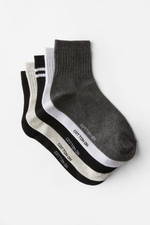 5Pk Quarter Crew Sock