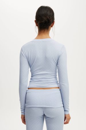 Sleep Recovery Henley Long Sleeve
