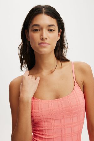 Thin Strap Low Scoop One Piece Cheeky