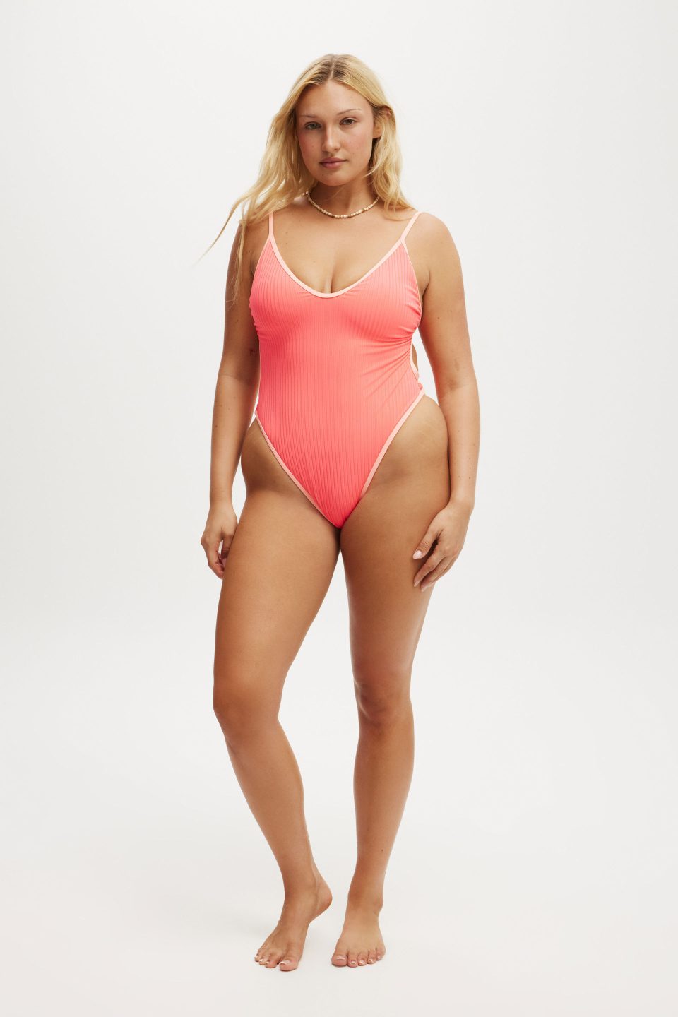 Open Back Strapy One Piece Brazilian