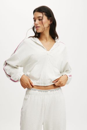 Departure Lounge Crop Hoodie