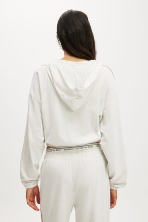 Departure Lounge Crop Hoodie