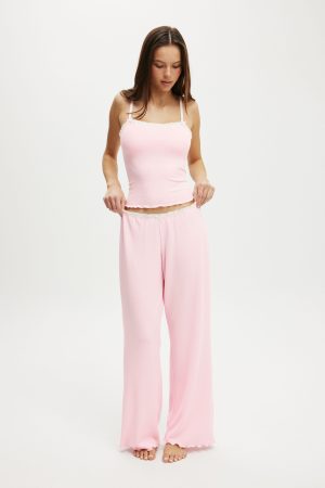 Waffle Wide Leg Pant