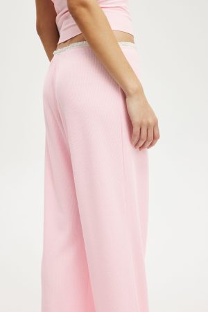 Waffle Wide Leg Pant