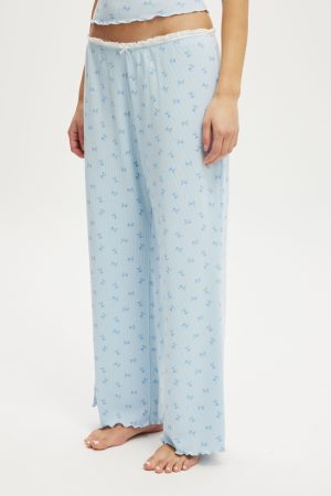 Waffle Wide Leg Pant