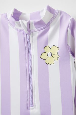 Lucy Long Sleeve Ruffle Back Swimsuit