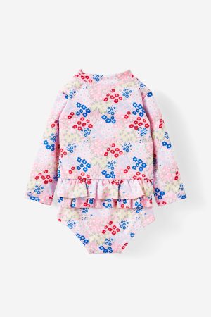 Lucy Long Sleeve Ruffle Back Swimsuit