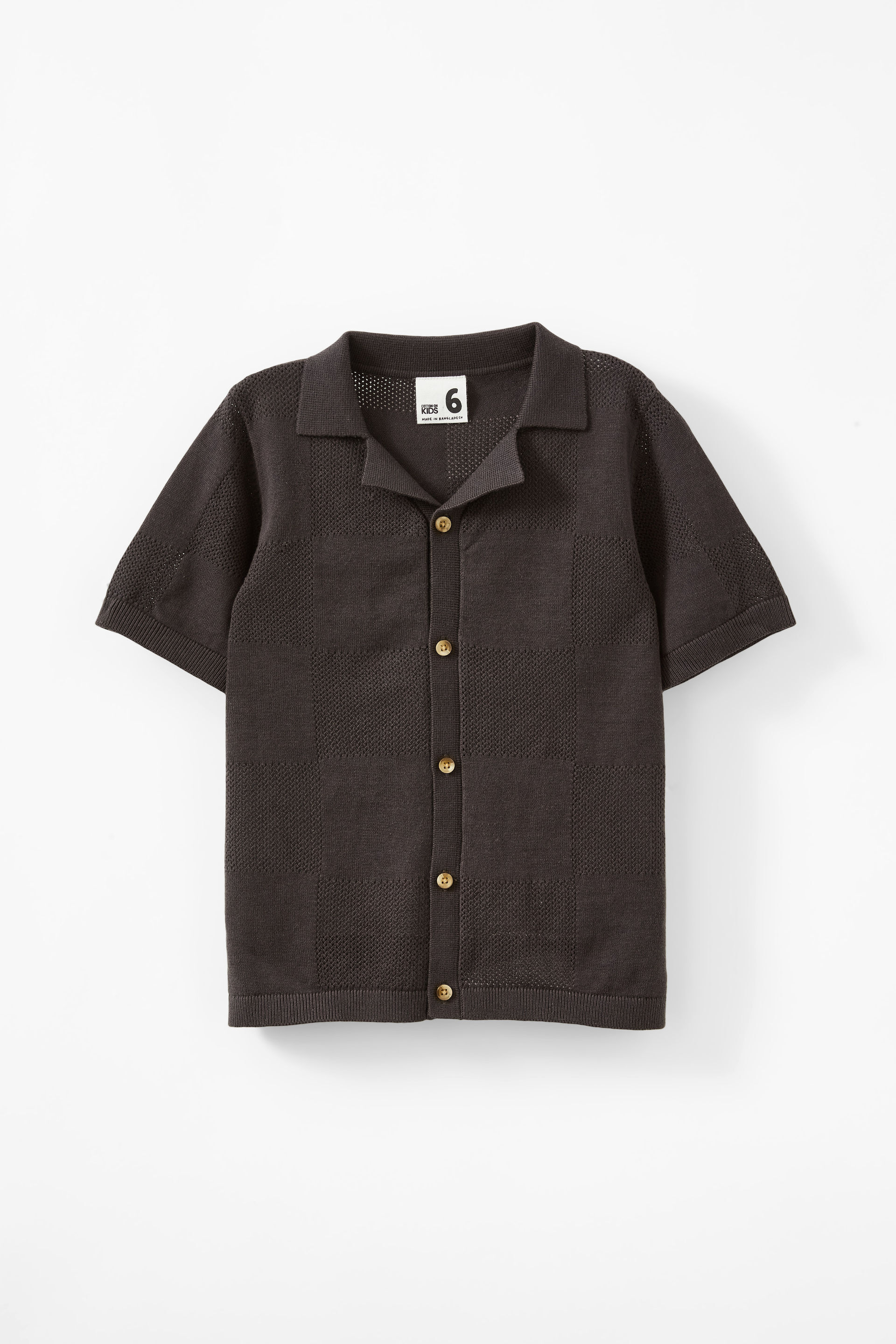 Knitted Short Sleeve Shirt