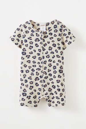 The Billie Short Sleeve Zip Romper