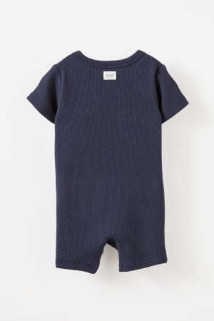 The Billie Short Sleeve Zip Romper