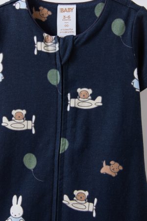 Miffy Short Sleeve Zip Romper