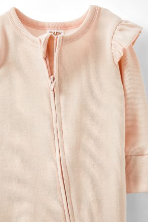 The Billie Long Sleeve Rib Romper