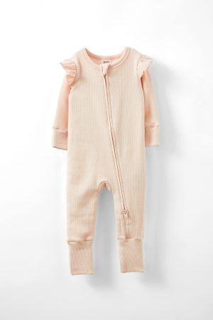 The Billie Long Sleeve Rib Romper