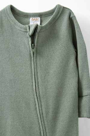 The Billie Long Sleeve Rib Romper