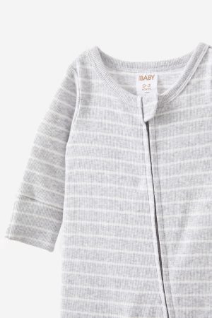 The Billie Long Sleeve Rib Romper