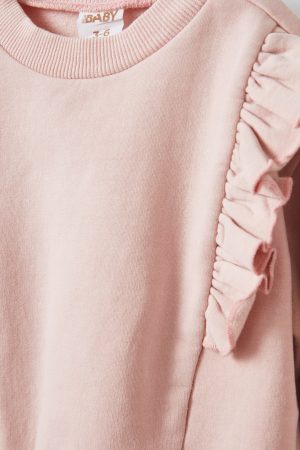 Annabelle Drop Shoulder Ruffle Sweater