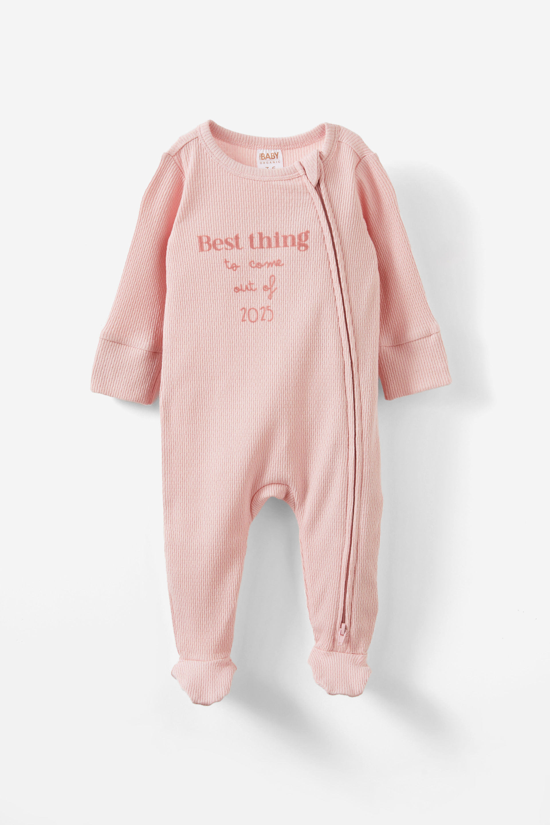 Organic Pointelle Zip All In One Romper