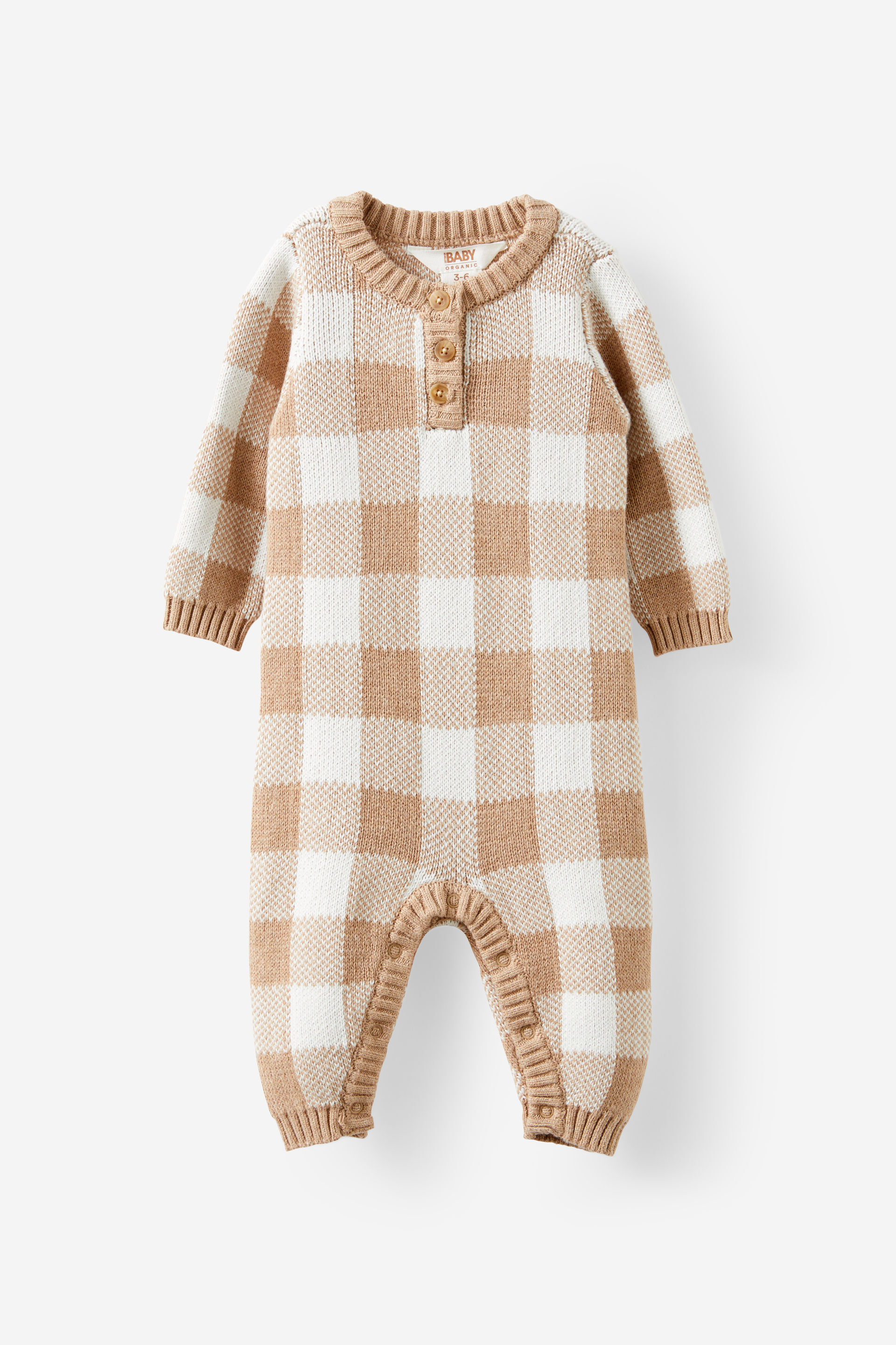 Organic Knit Long Sleeve All In One