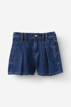 Sarai Pleat Front Denim Short