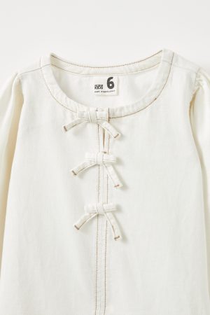 Betty Bow Front Denim Dress