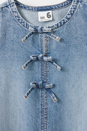Betty Bow Front Denim Dress