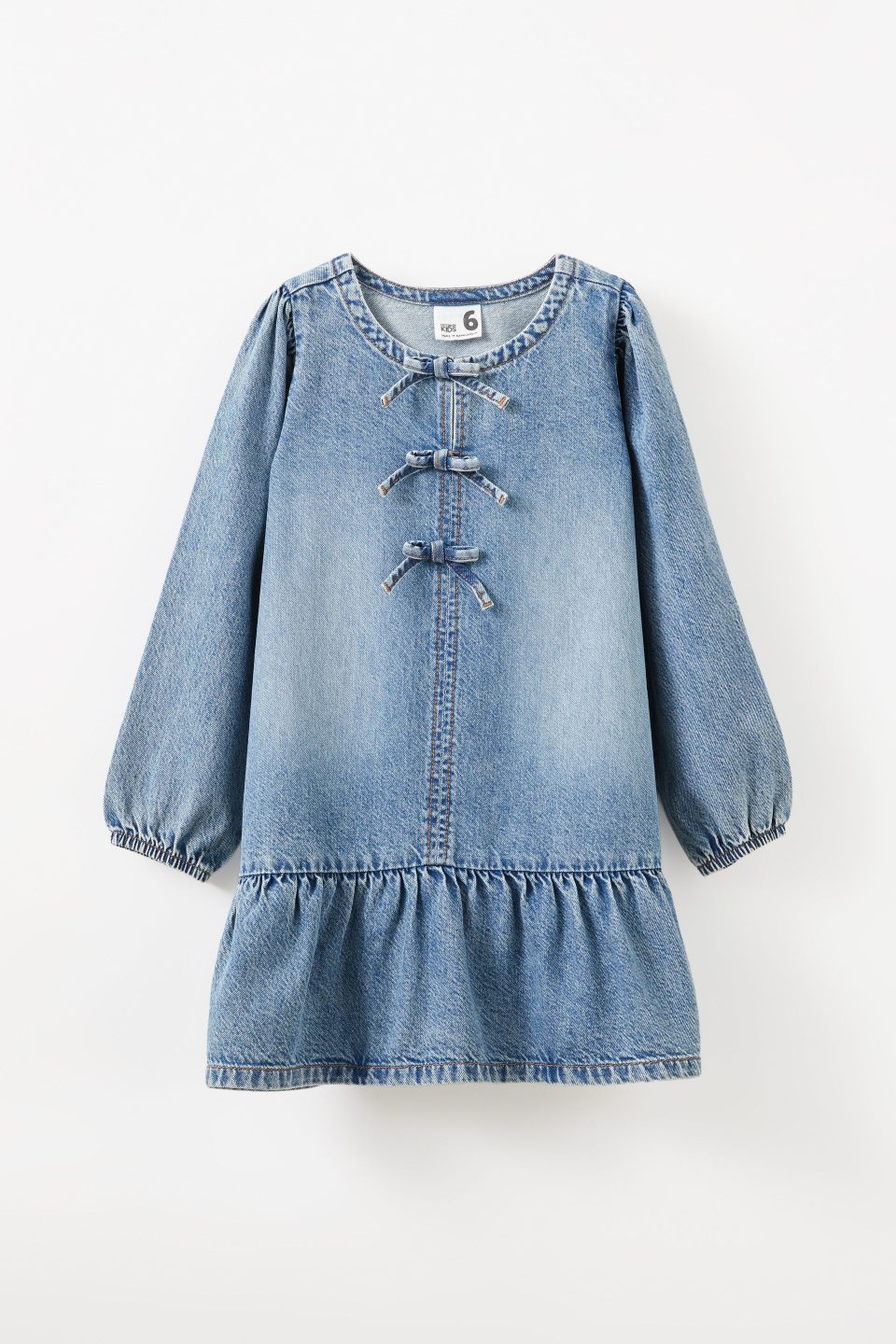Betty Bow Front Denim Dress