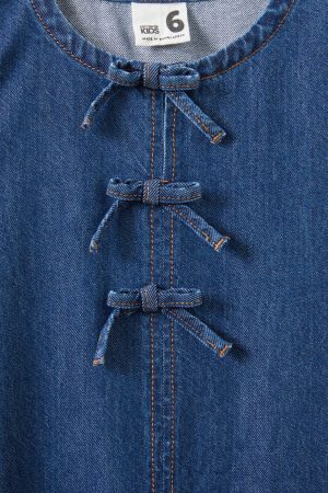 Betty Bow Front Denim Dress