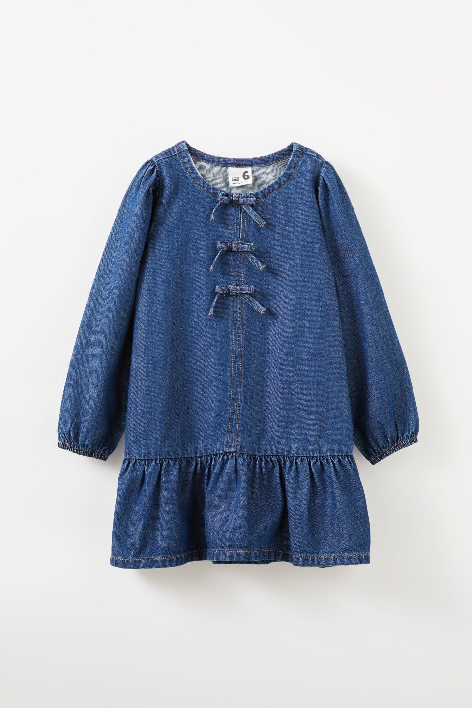 Betty Bow Front Denim Dress